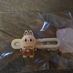 Charming Bunny Hair Clip for Kids - Brown and Cream